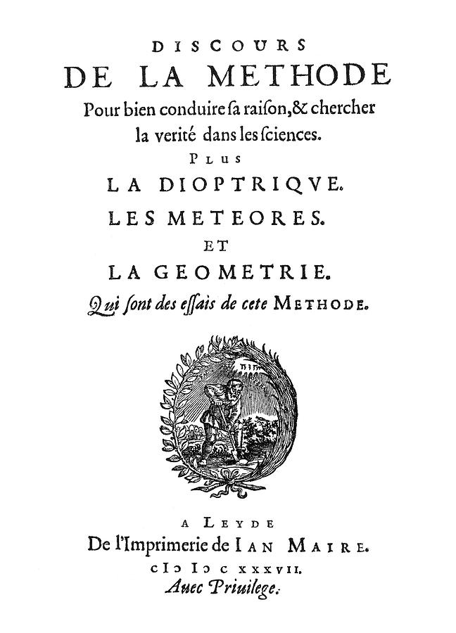 Descartes Manuscript Painting by Granger