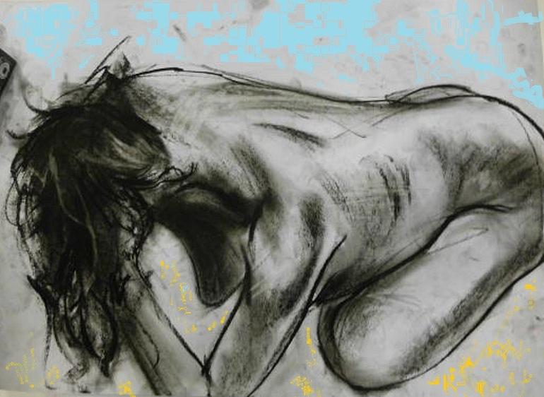 Nude Drawing - Descend by Greg Hoey