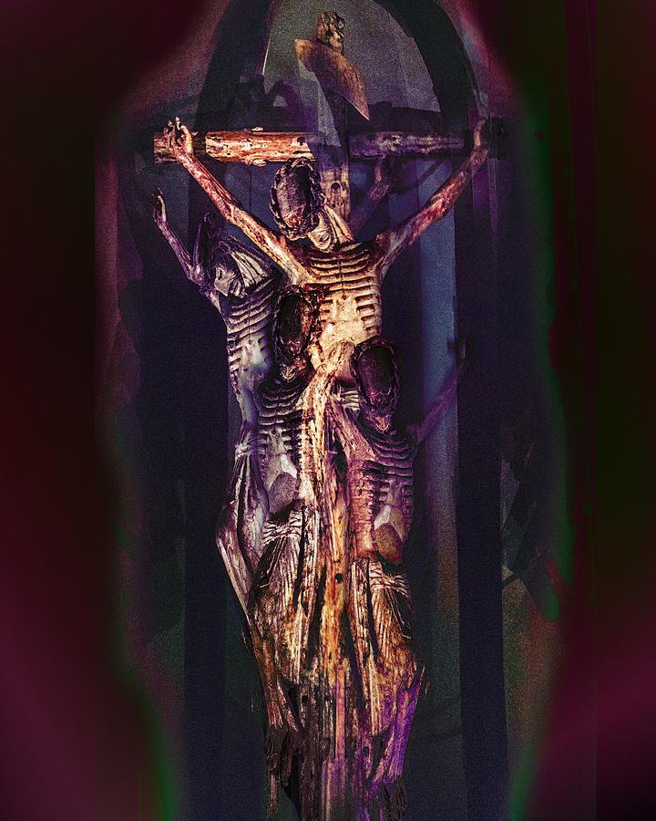 Abstract Digital Art - Descent from the Cross #1 by Chas Hauxby