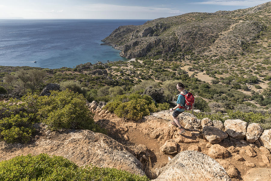Descent into Agios Kirikos Bay, Crete. Photograph by Saro17