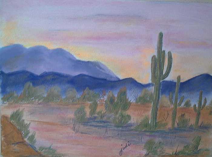 Desert Painting - Desert Aglow by Judi Pence Desert Painting - Desert Aglow by Judi Pence
