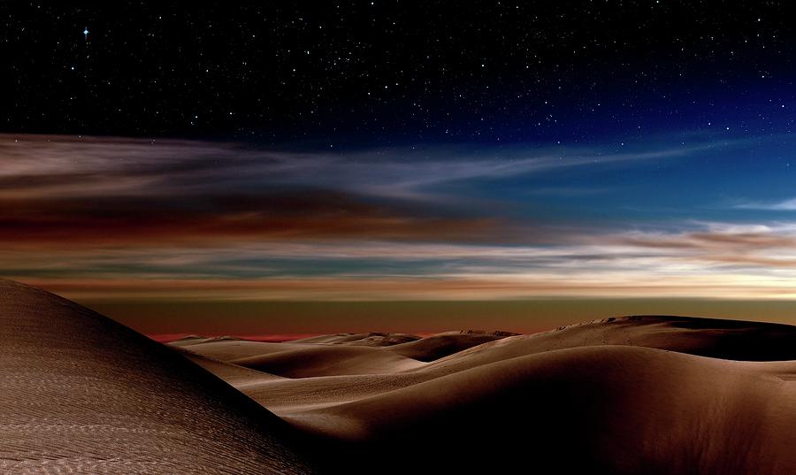 Desert At Night Photograph by Wladimir Bulgar/science Photo Library