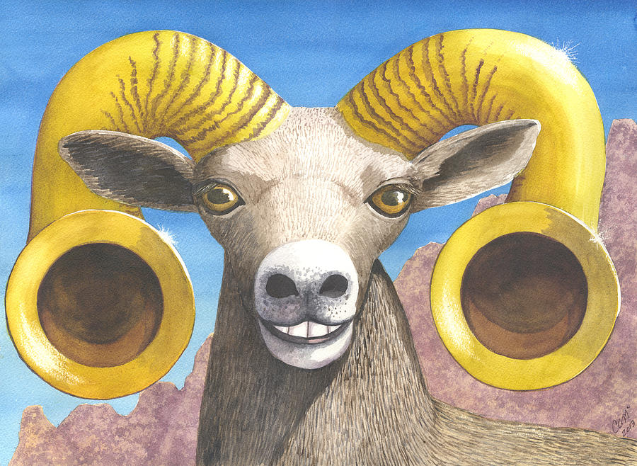 Desert Bighorn Painting by Catherine G McElroy