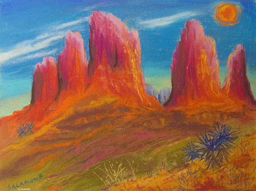 Desert Bloom Pastel by Brenda Salamone