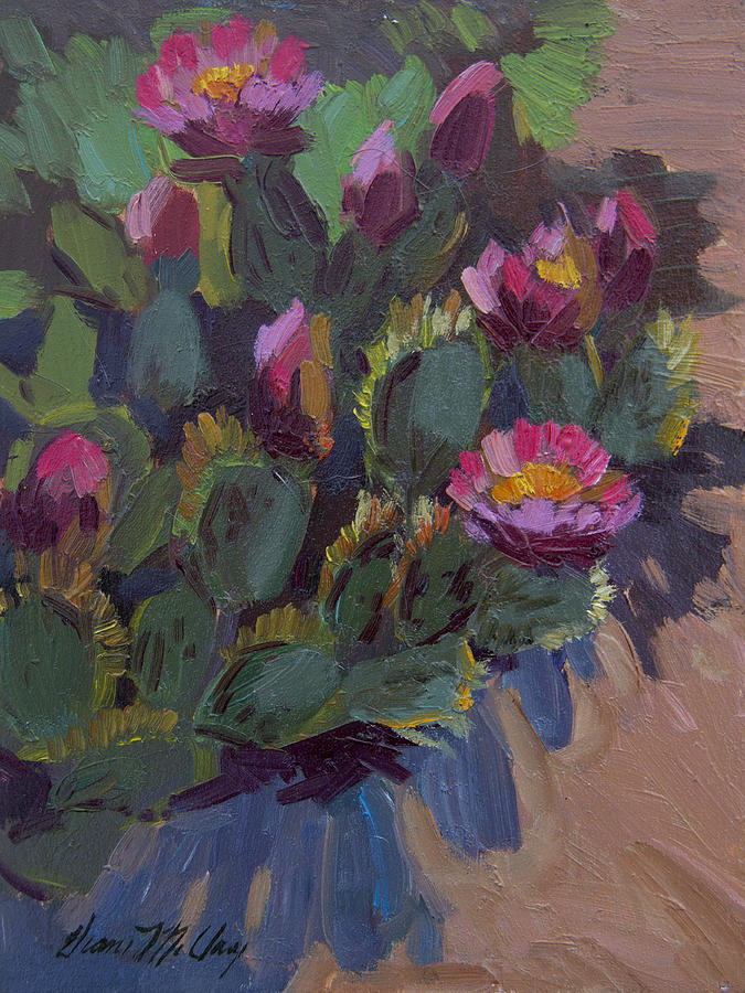 Flower Painting - Desert Cactus 2 by Diane McClary