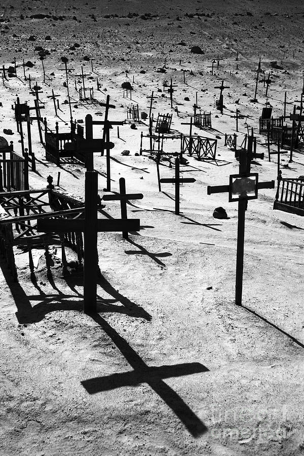 Desert Cemetery Shadow Photograph by James Brunker
