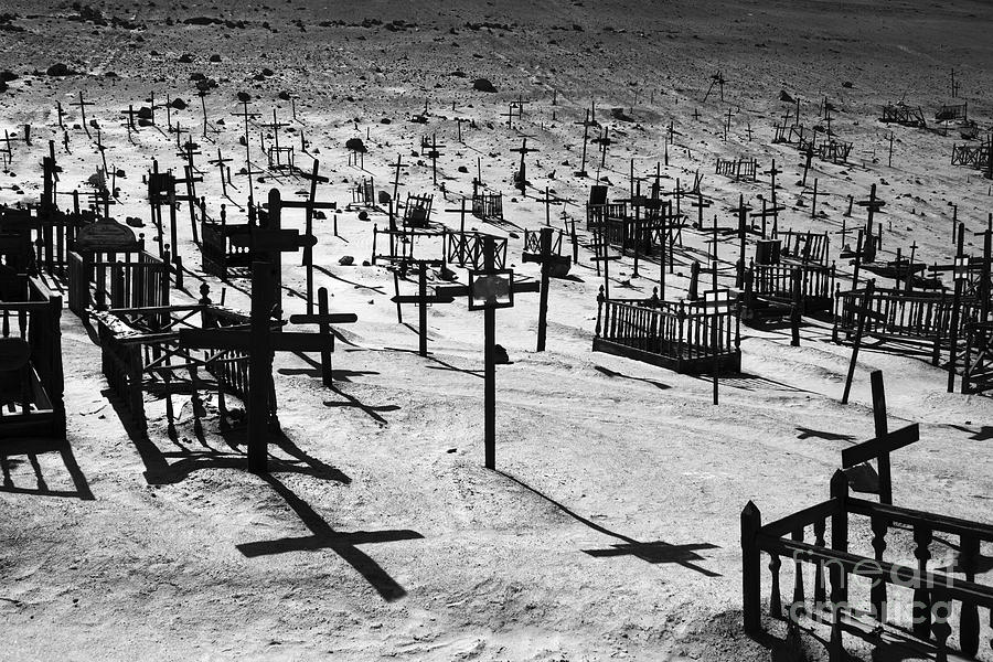 Desert Cemetery Shadows Photograph by James Brunker