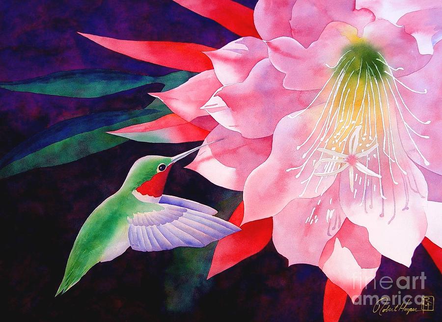 Hummingbird Painting - Desert Dessert by Robert Hooper