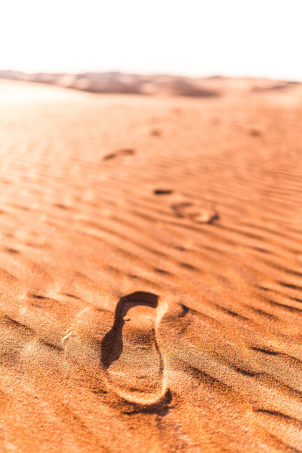 Desert Foot Step Photograph by Ahmed Rashed