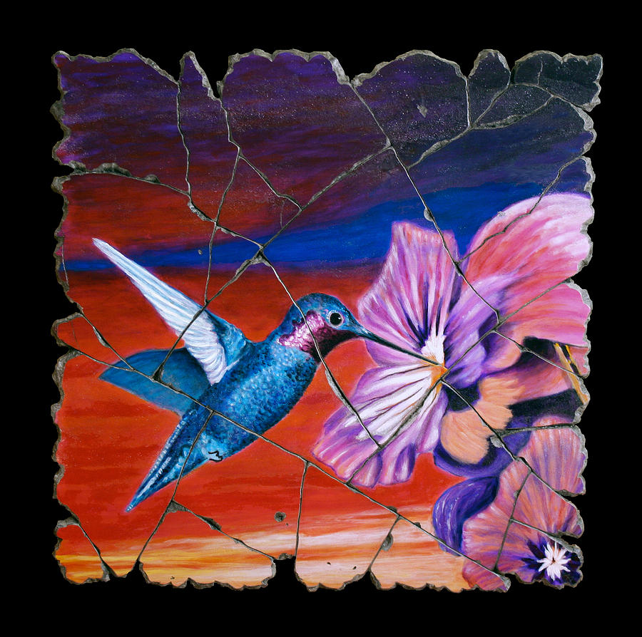 Hummingbird Painting - Desert Hummingbird by Steve Bogdanoff