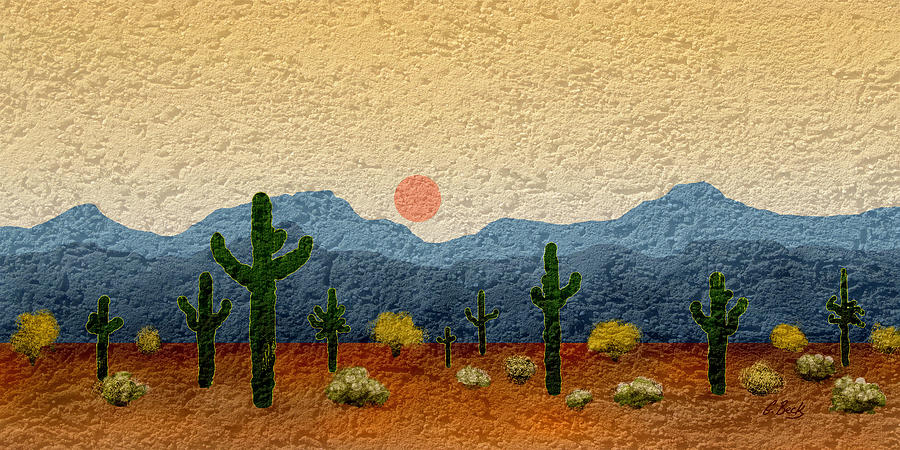 Mountain Digital Art - Desert Impressions by Gordon Beck