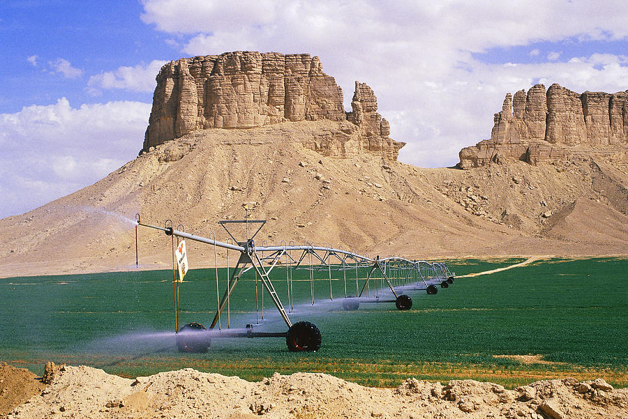 Desert Irrigation Photograph by Ray Ellis