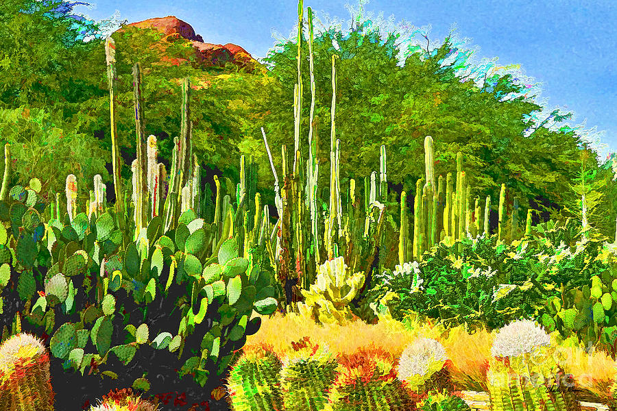 Desert Landscape Photo Painting Photograph by Charles Abrams