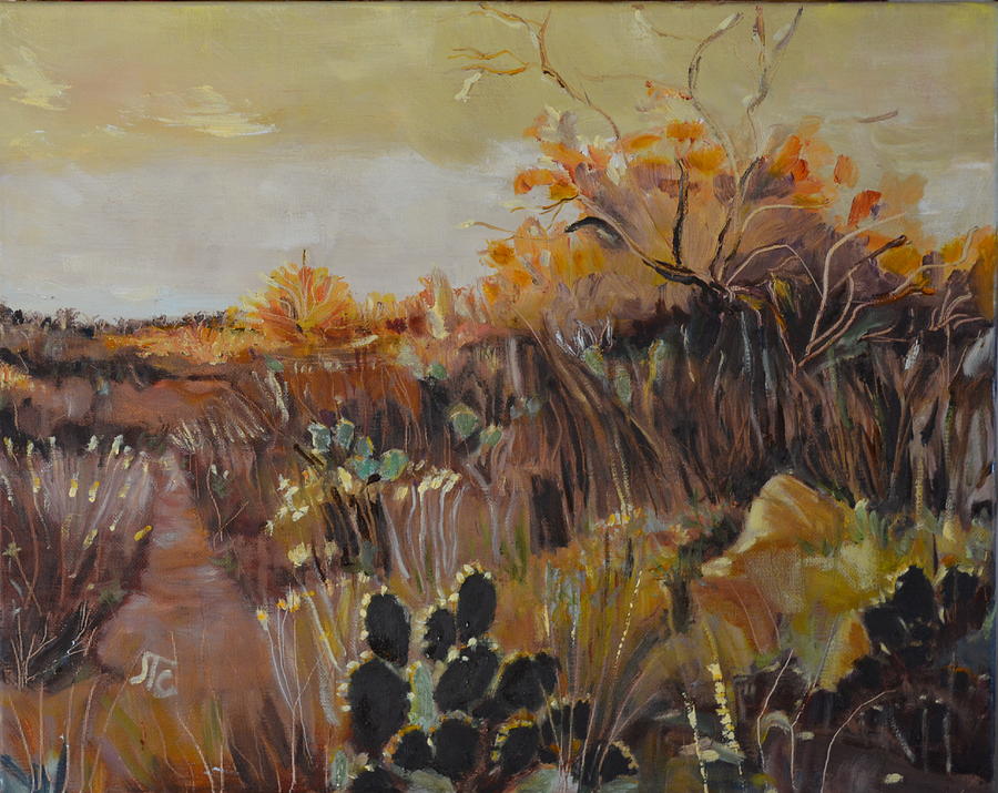 Desert Landscape Painting by Julie Todd-Cundiff