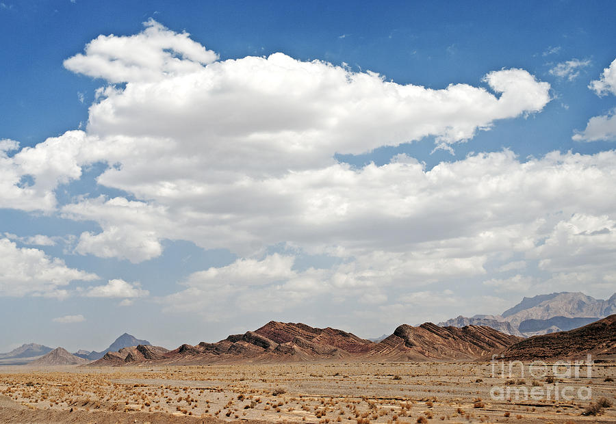 Desert Landscape Near Yazd Iran Photograph