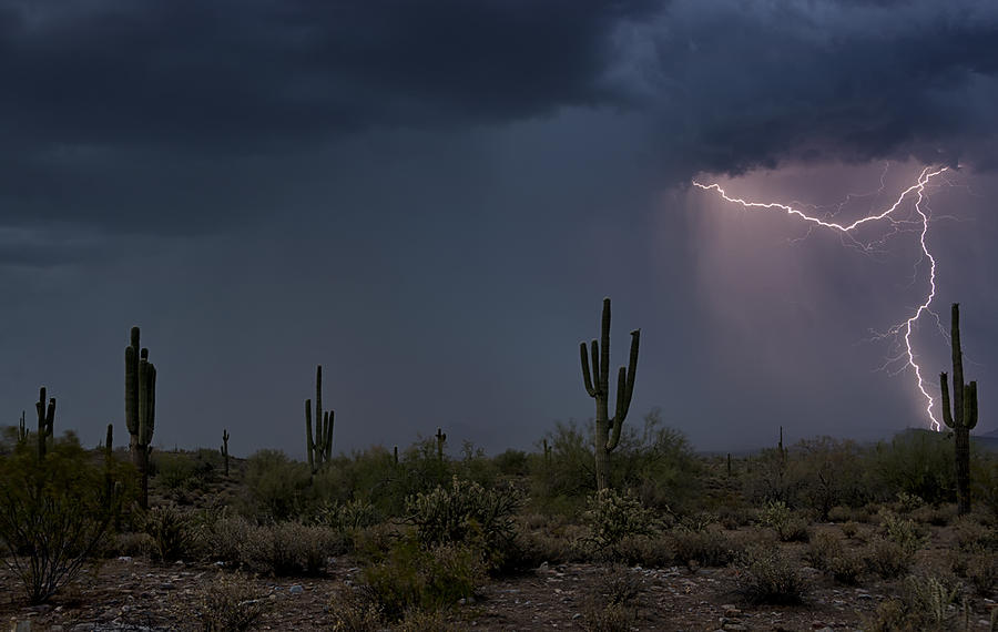 Desert Lightning Photograph by Saija Lehtonen - Fine Art America