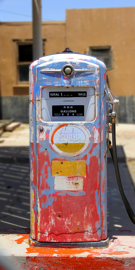 Desert Mountain Super Gasoline - Bennett Gas Pump Photograph by Mike McGlothlen