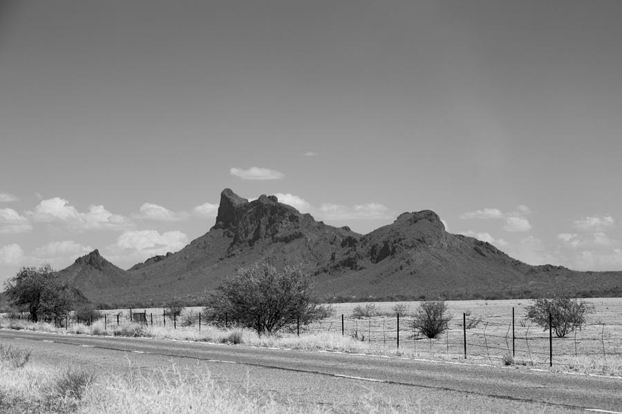 Mountain Photograph - Desert Mountains Black and White by Mez