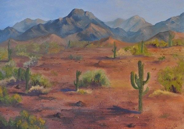 Desert mountains Painting by Teresa Howell - Fine Art America