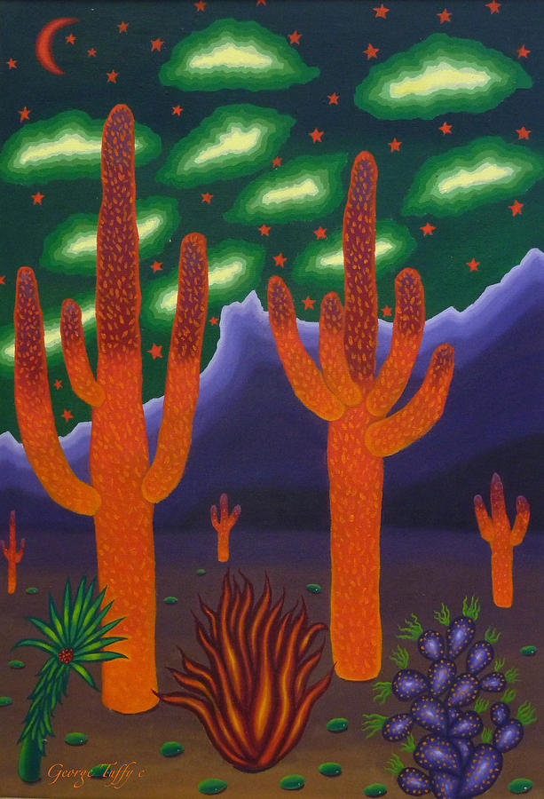 Desert night Painting by George Tuffy