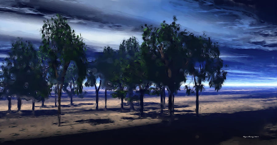 Desert Oasis Painting by Wayne Bonney
