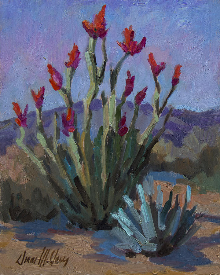Desert Ocotillo Painting by Diane McClary