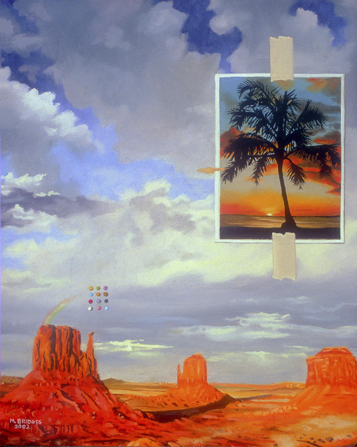 Surrealism Painting - Desert Rainbow by Michael Bridges