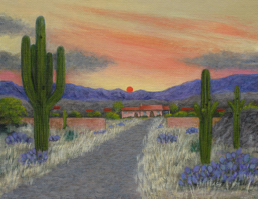 Desert Ranch Painting by Gordon Beck