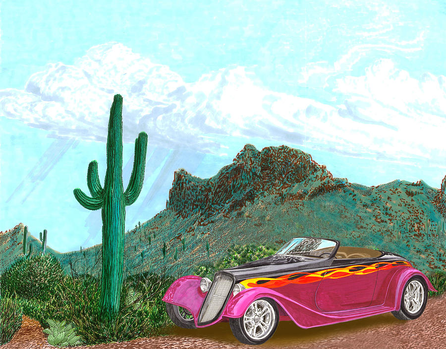 Desert Roadster 34 Ford Painting