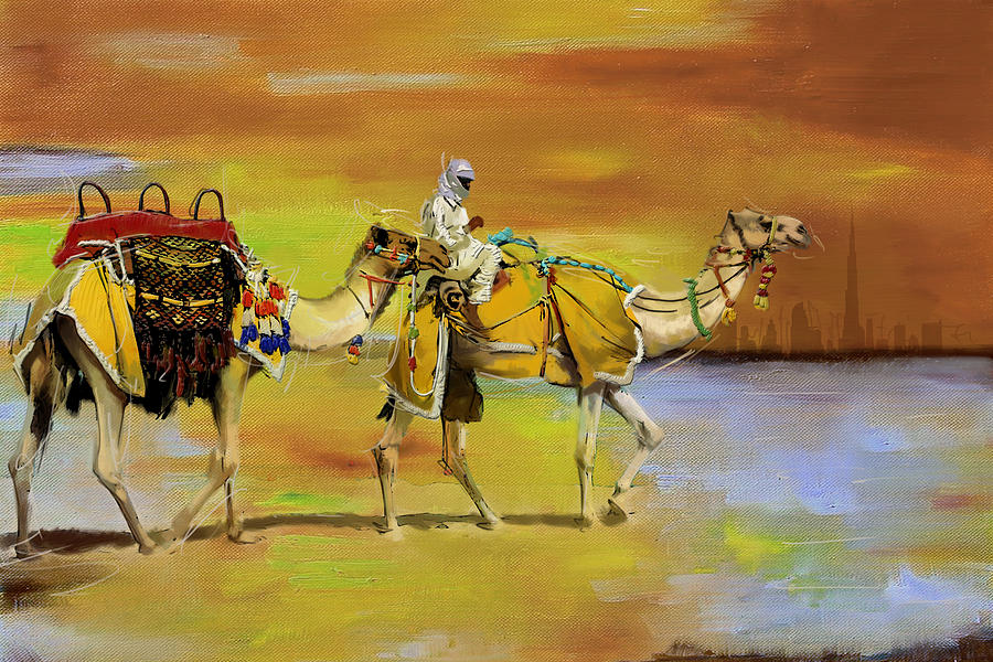 Camel Painting - Desert Safari by Corporate Art Task Force