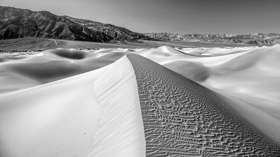 Desert Sand Dunes no 1 of 3 in Black and White. Photograph by Pierre Leclerc Photography