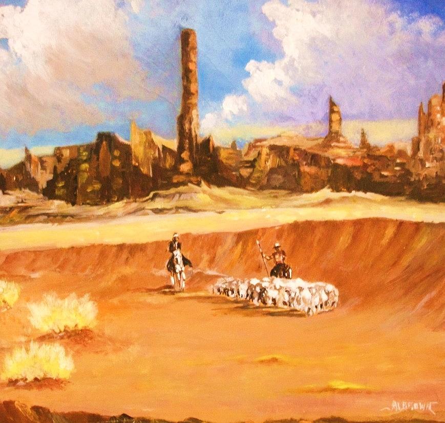 Desert Sheppards Painting by Al Brown