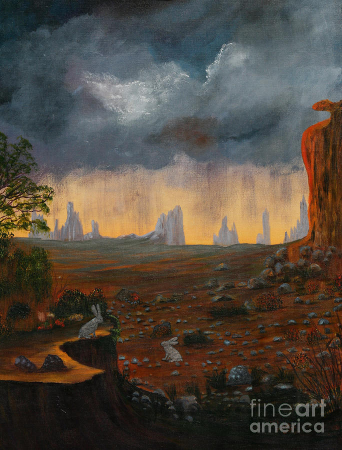 Desert Storm Painting by Myrna Walsh