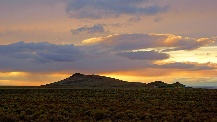 Desert Sunset at Malheur Refuge Photograph by Daniel Woodrum