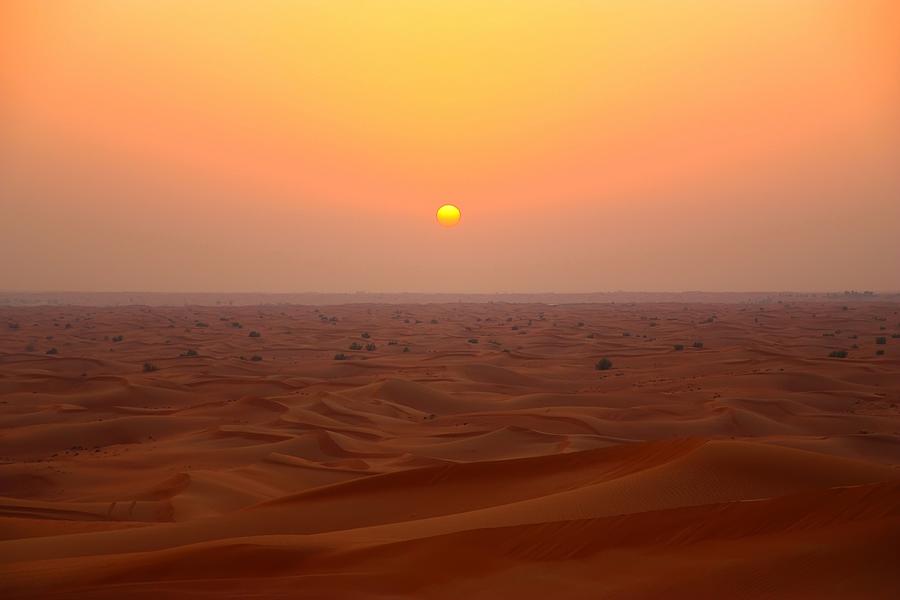 Sunset Photograph - Desert Sunset by FireFlux Studios