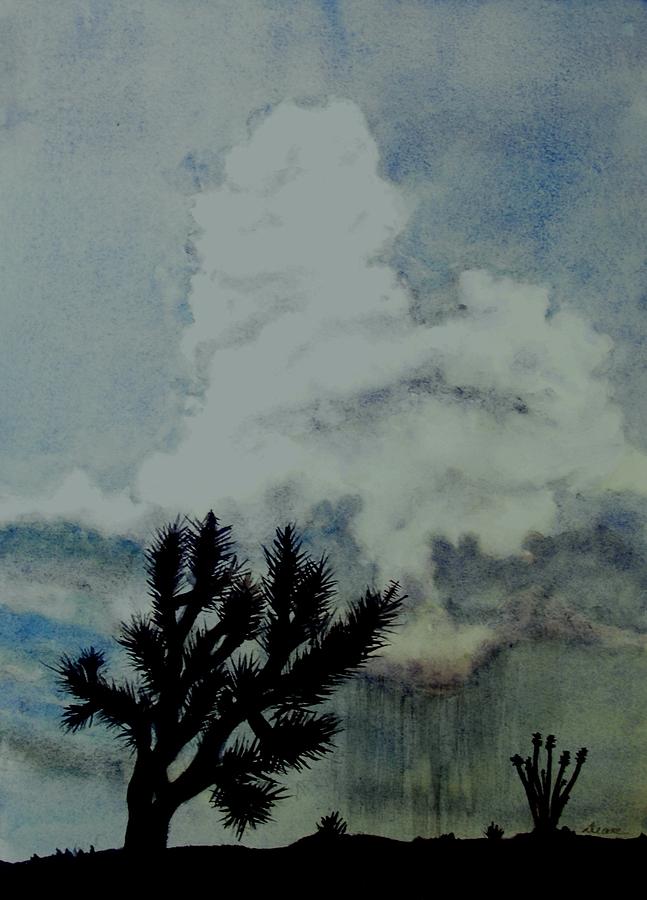 Desert Thunder Storm Painting by Deane Locke