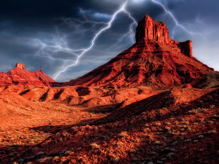 Desert Photograph - Desert Thunder Storm by Douglas Pulsipher