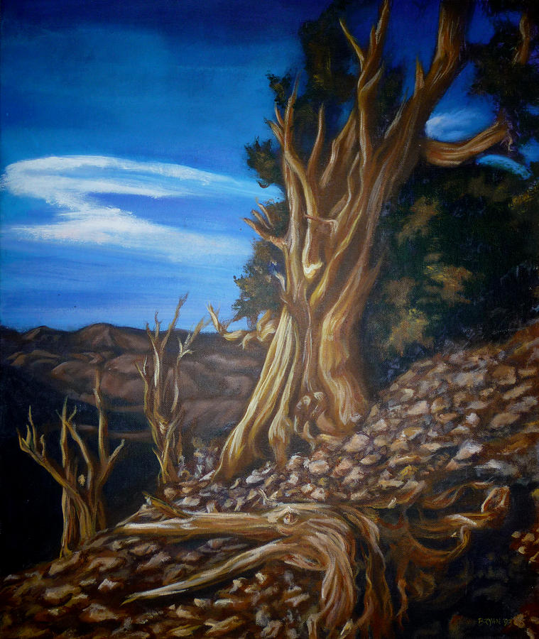 Desert Tree Painting by Bryan Bustard