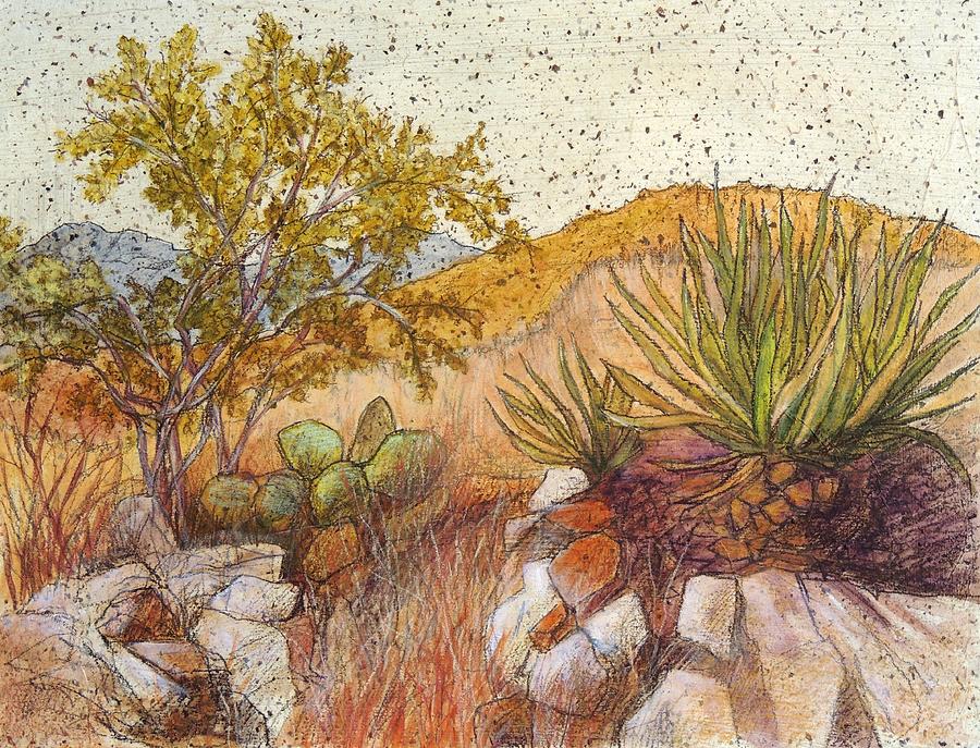 Desert Vegetation Painting by Candy Mayer