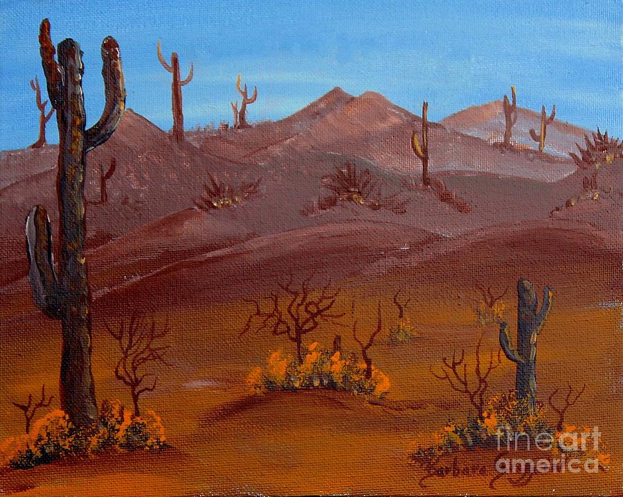 Desert View Painting by Barbara A Griffin