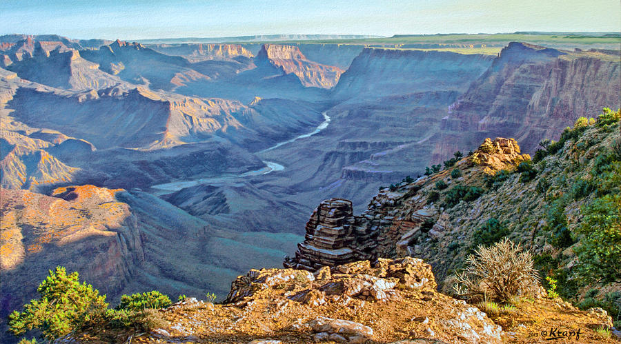 Grand Canyon National Park Painting - Desert View-Morning by Paul Krapf