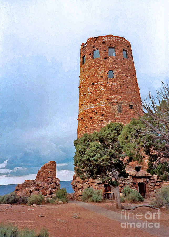 Desert View Watchtower - Grand Canyon National Park 1993 Photograph by Connie Fox