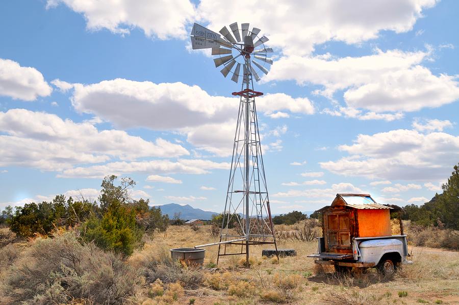 Landscape Photograph - Desert Windmill by Diana Angstadt