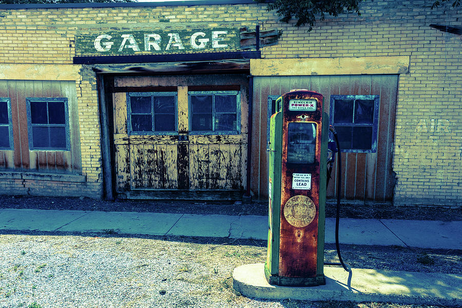 Deserted Garage And Gas Station Photograph by Panoramic Images