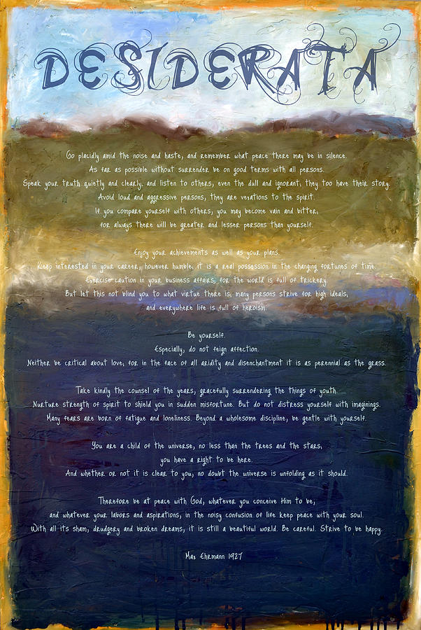 Desiderata lll Painting by Michelle Calkins