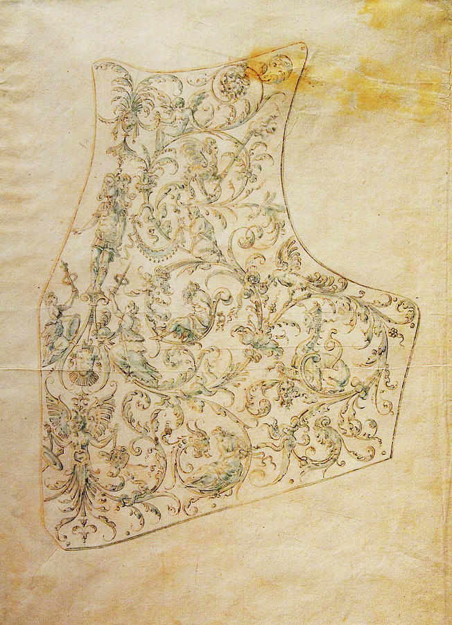 Design For The Breastplate Of A Suit Drawing by Copy after Étienne ...