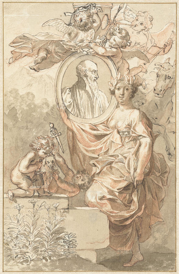 1700 Drawing - Design For The Title Page Of Sannisarius Arcadia by Quint Lox