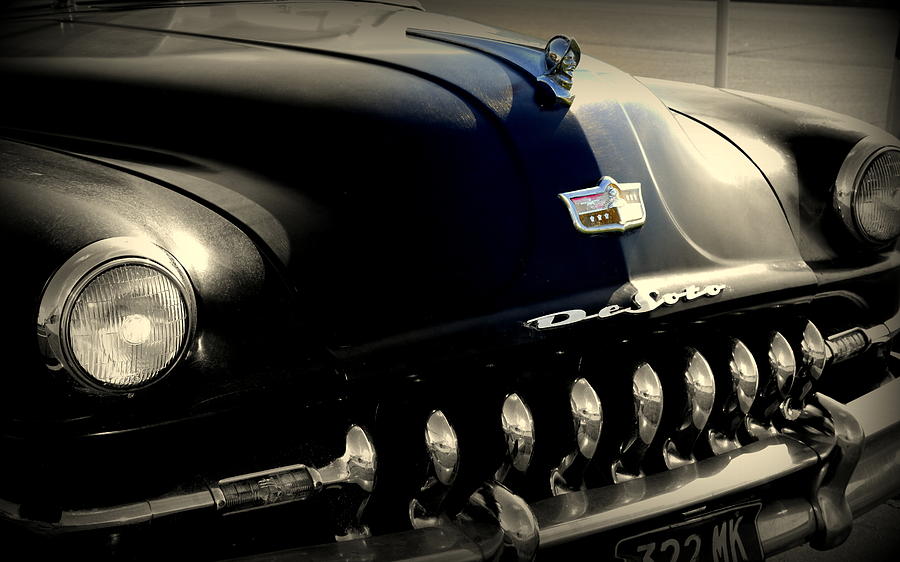 DeSoto Deluxe Car Photograph by Kathy Barney