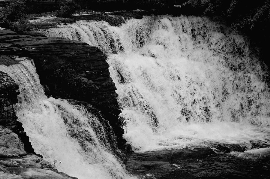 Desoto Falls BW Photograph by Maria Urso