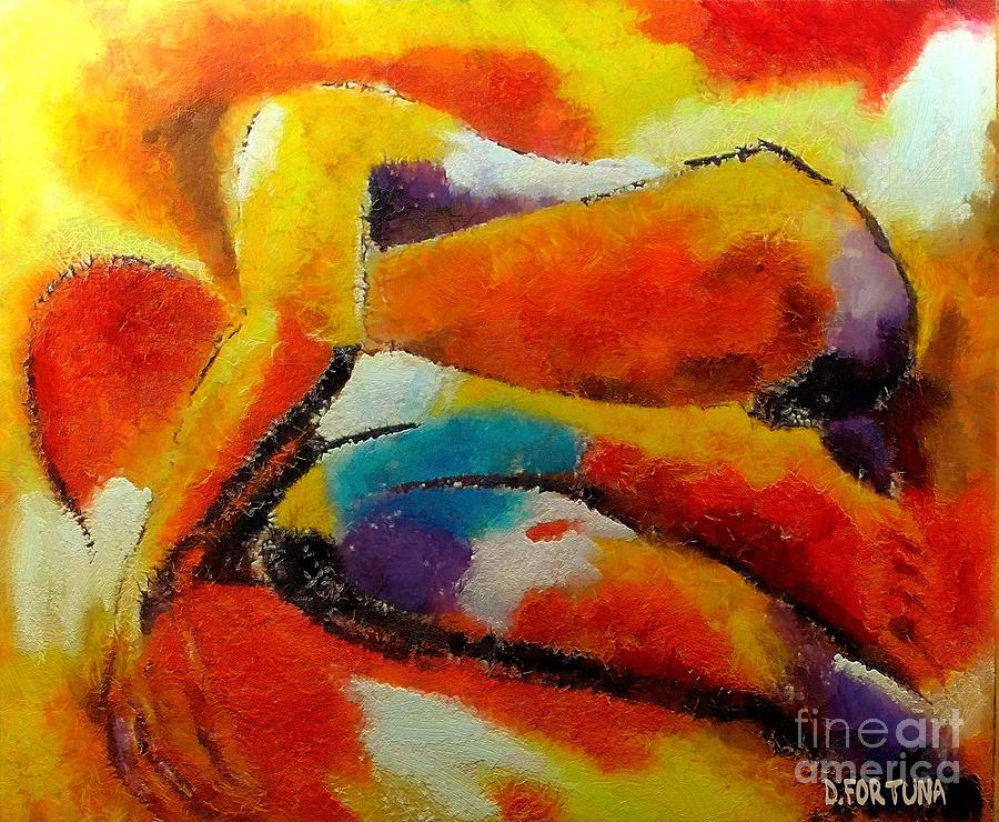 Abstract Painting - Despair by Dragica  Micki Fortuna